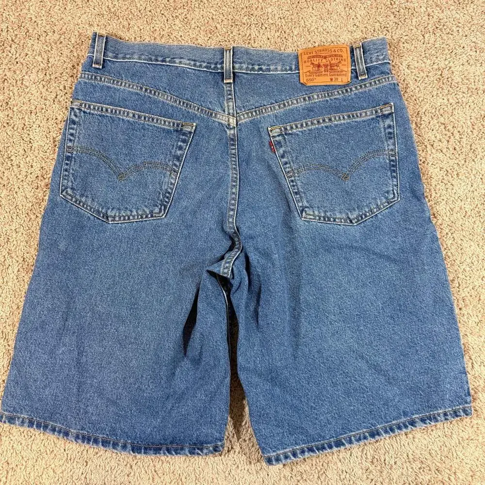 Levis 550 Relaxed Fit Denim Jean Shorts Mens‎ 38 Medium Wash Cotton EUC